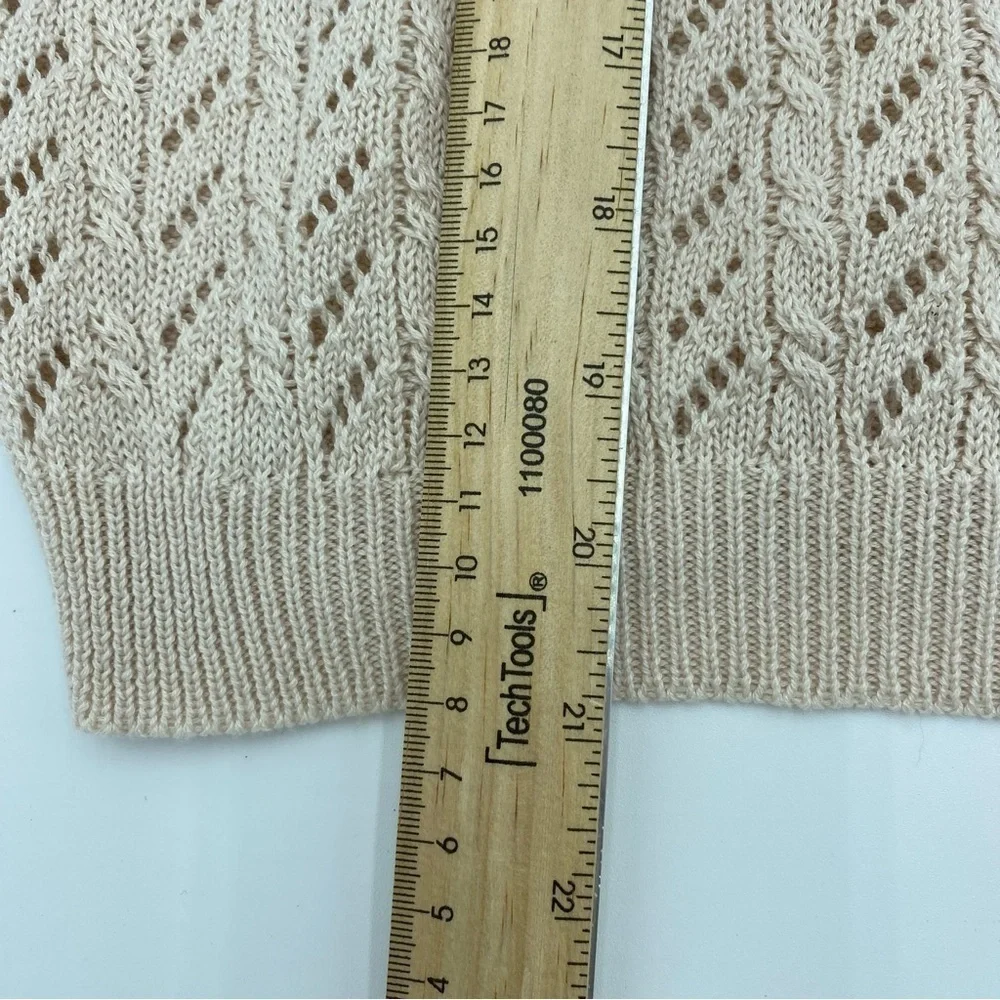 Chelsea & Theodore‎ Women’s Sweater Small Crochet Details Cable Knit